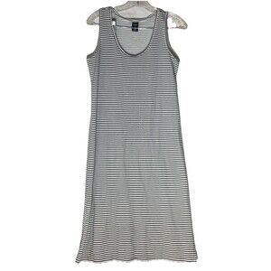 City Streets Dress Women’s Black and White Size Small Striped Midi